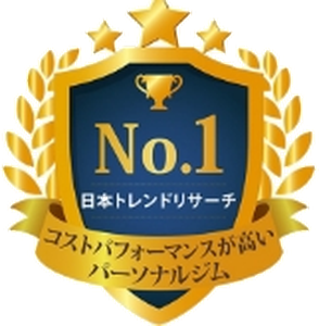 日本トレンドリサーチ調べ コストパフォーマンスが高いパーソナルジムNo.1
